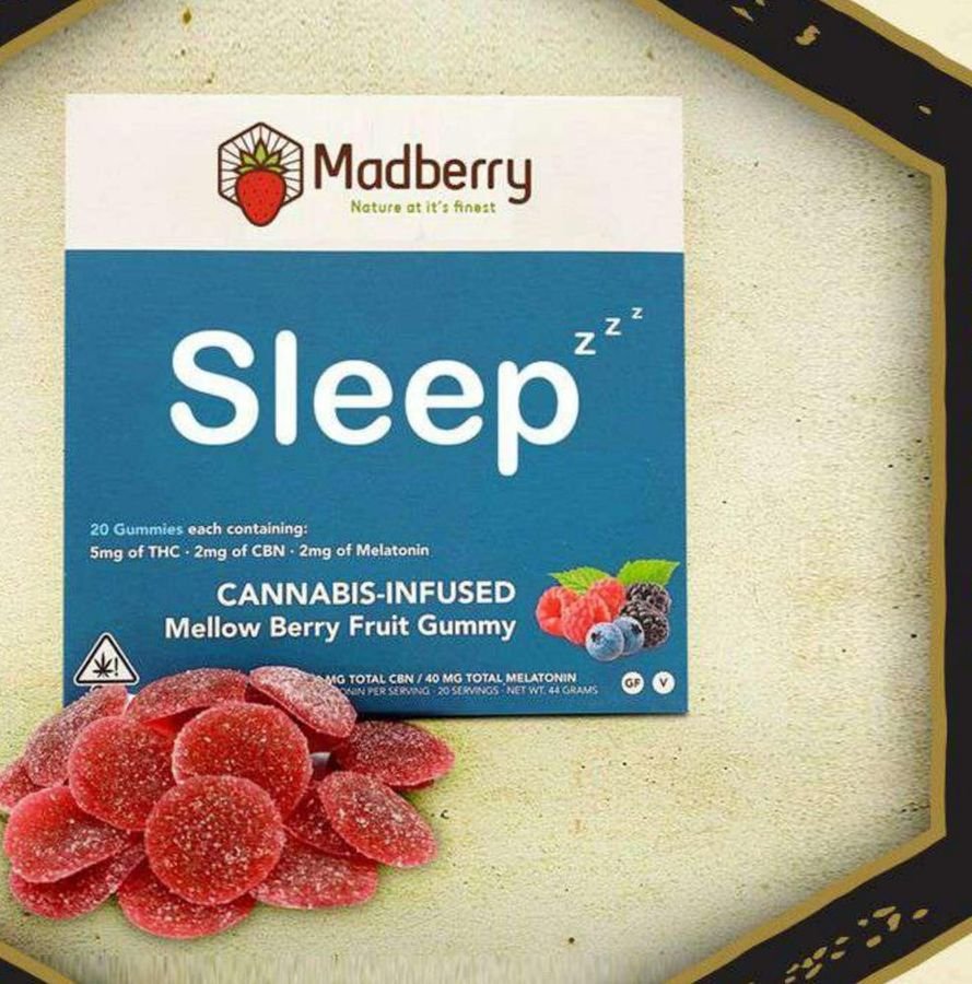 Madberry Sleep · Gomas (THC + CBN + melatonina)