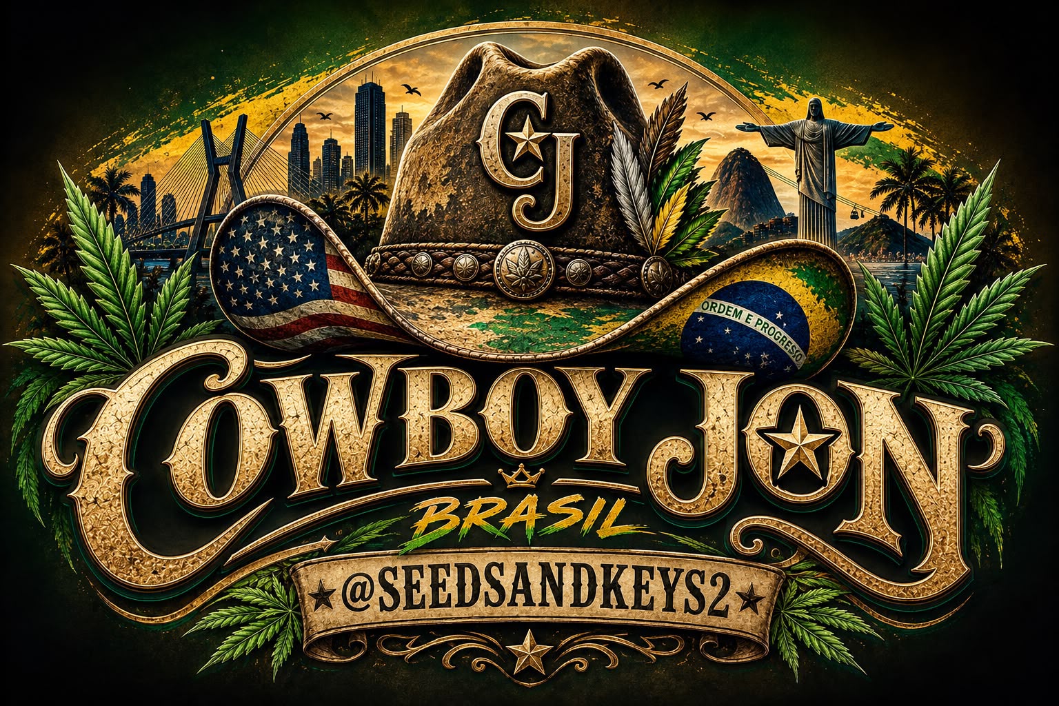 Emblema Cowboy Jon Brasil